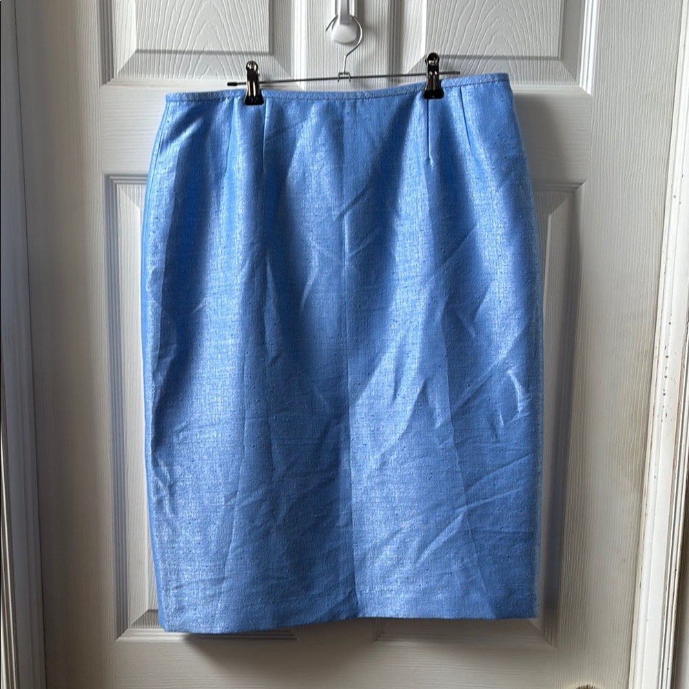 Kasper Sky Blue Pencil Skirt